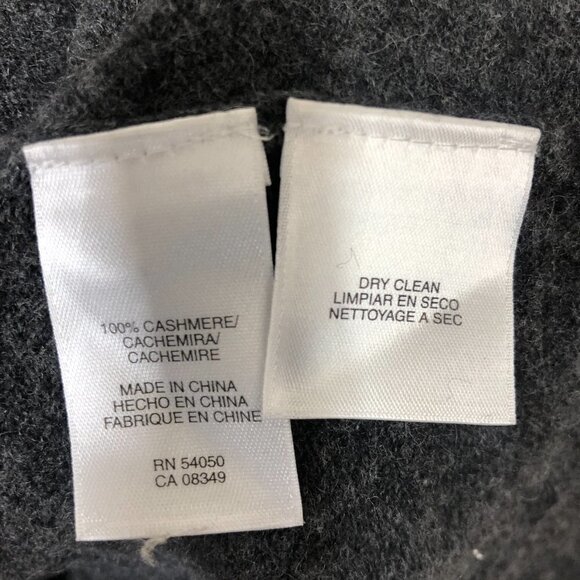 ANNE KLEIN 100% Cashmere Grey Button Down 3/4‎ Sleeve Sweater Sz S - Picture 8 of 8